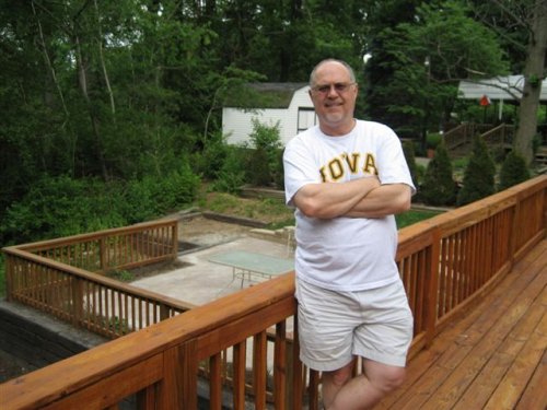 Dave holding up the deck
